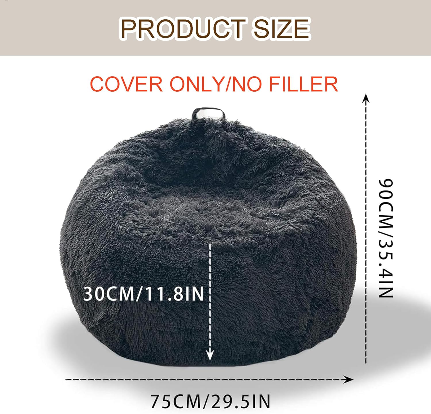 Cozy Faux Fur Bean Bag Cover