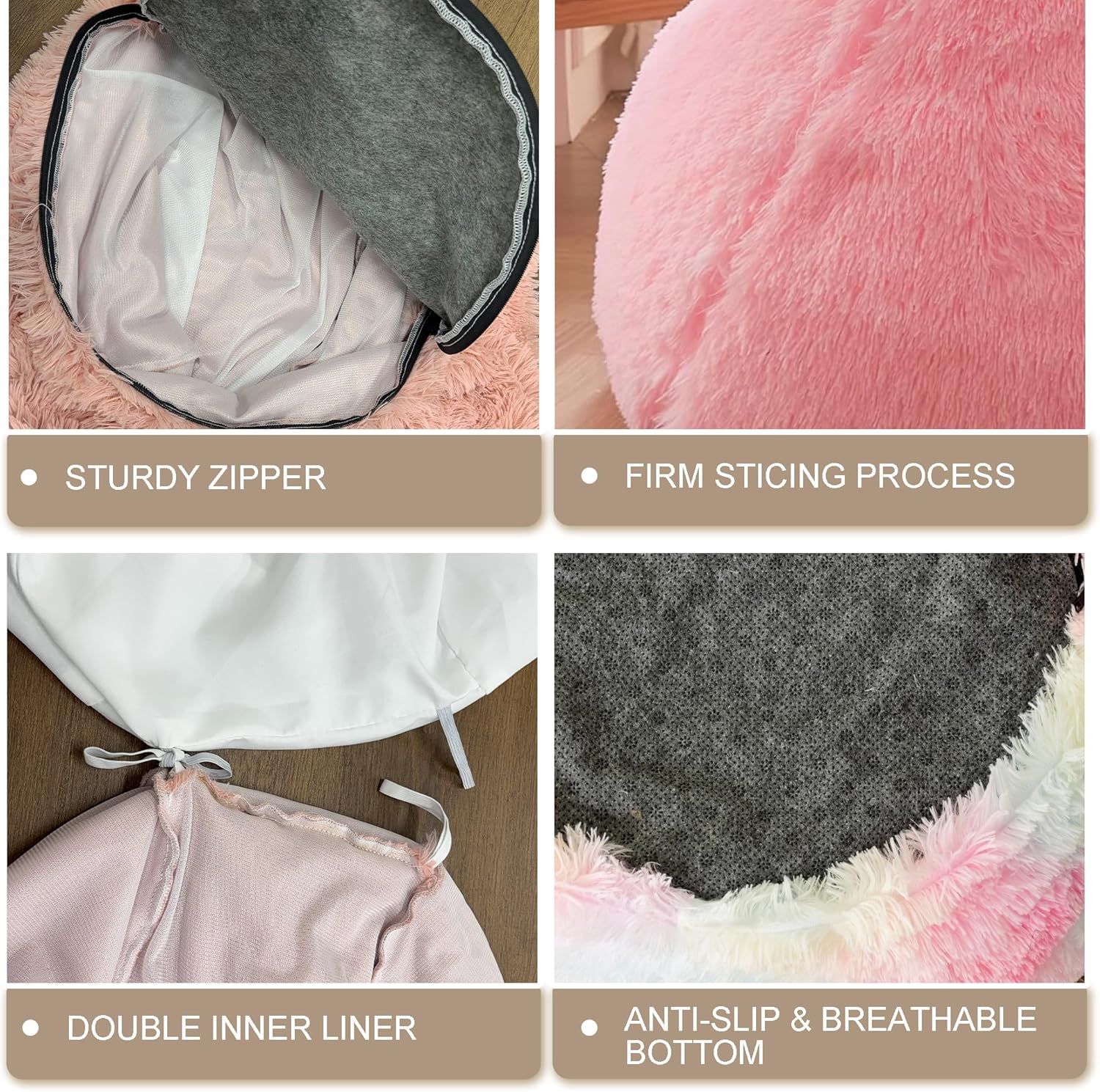 Cozy Faux Fur Bean Bag Cover