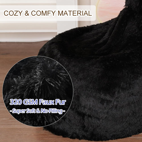 Cozy Faux Fur Bean Bag Cover